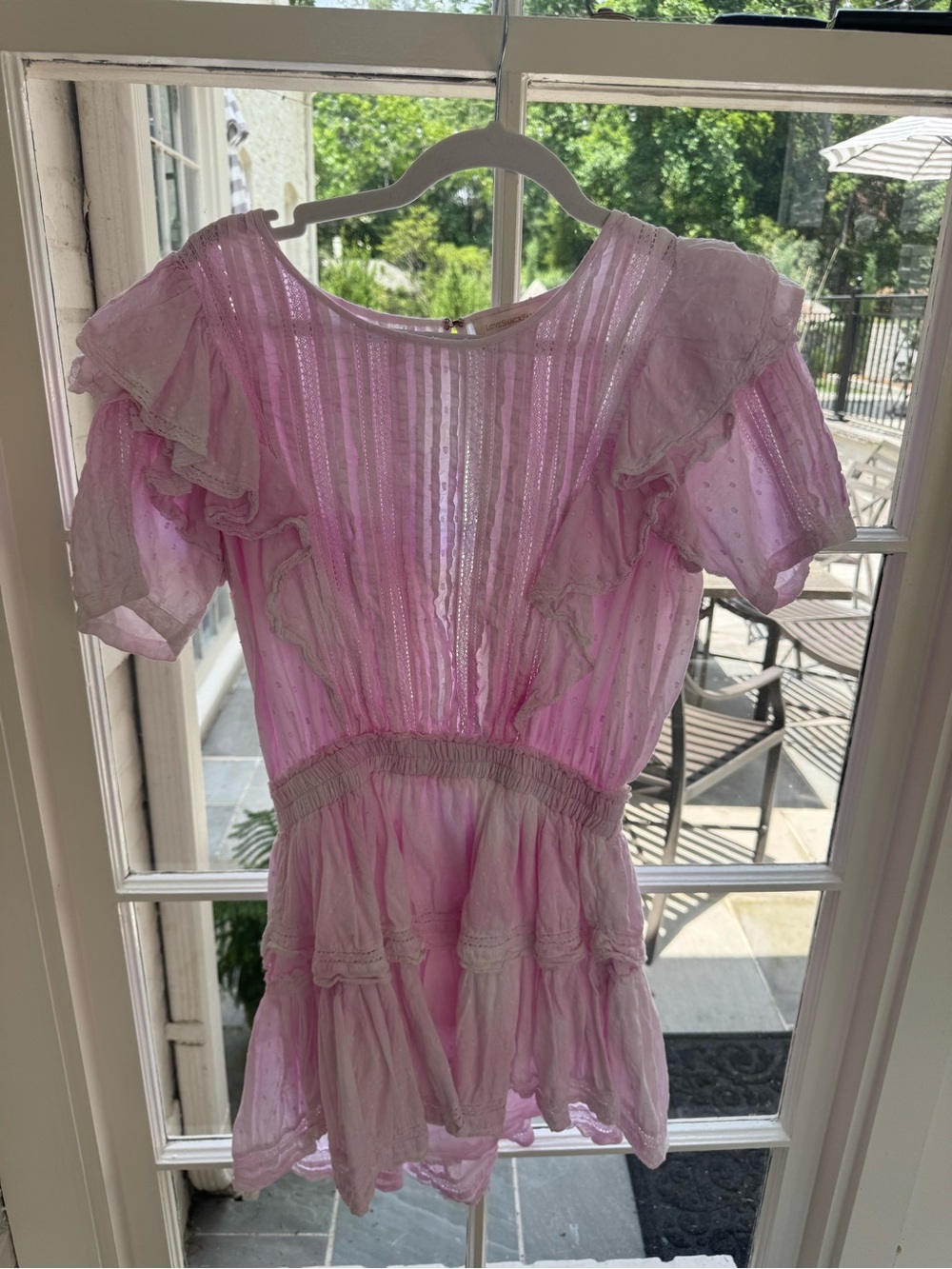 LoveShackFancy Pink & White Dress